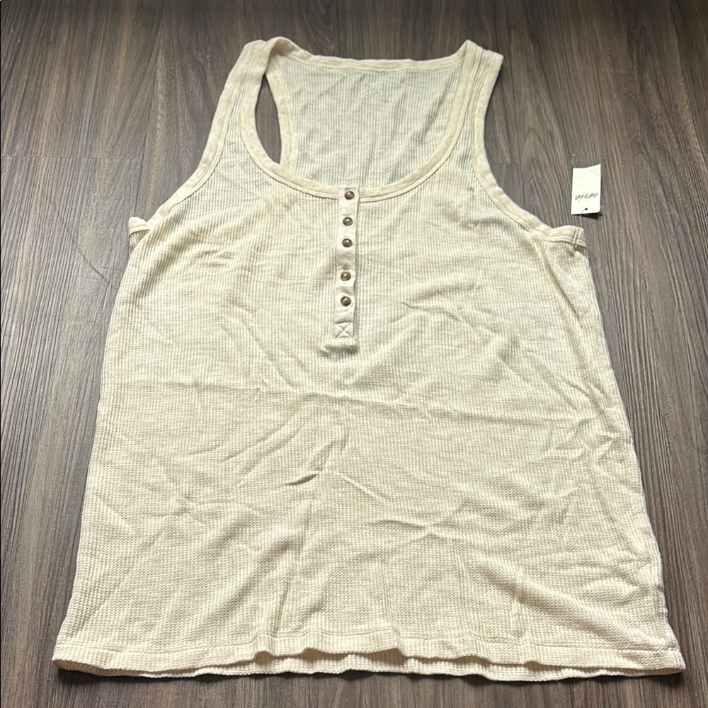 Aerie Super Soft Henley Waffle Knit Cami